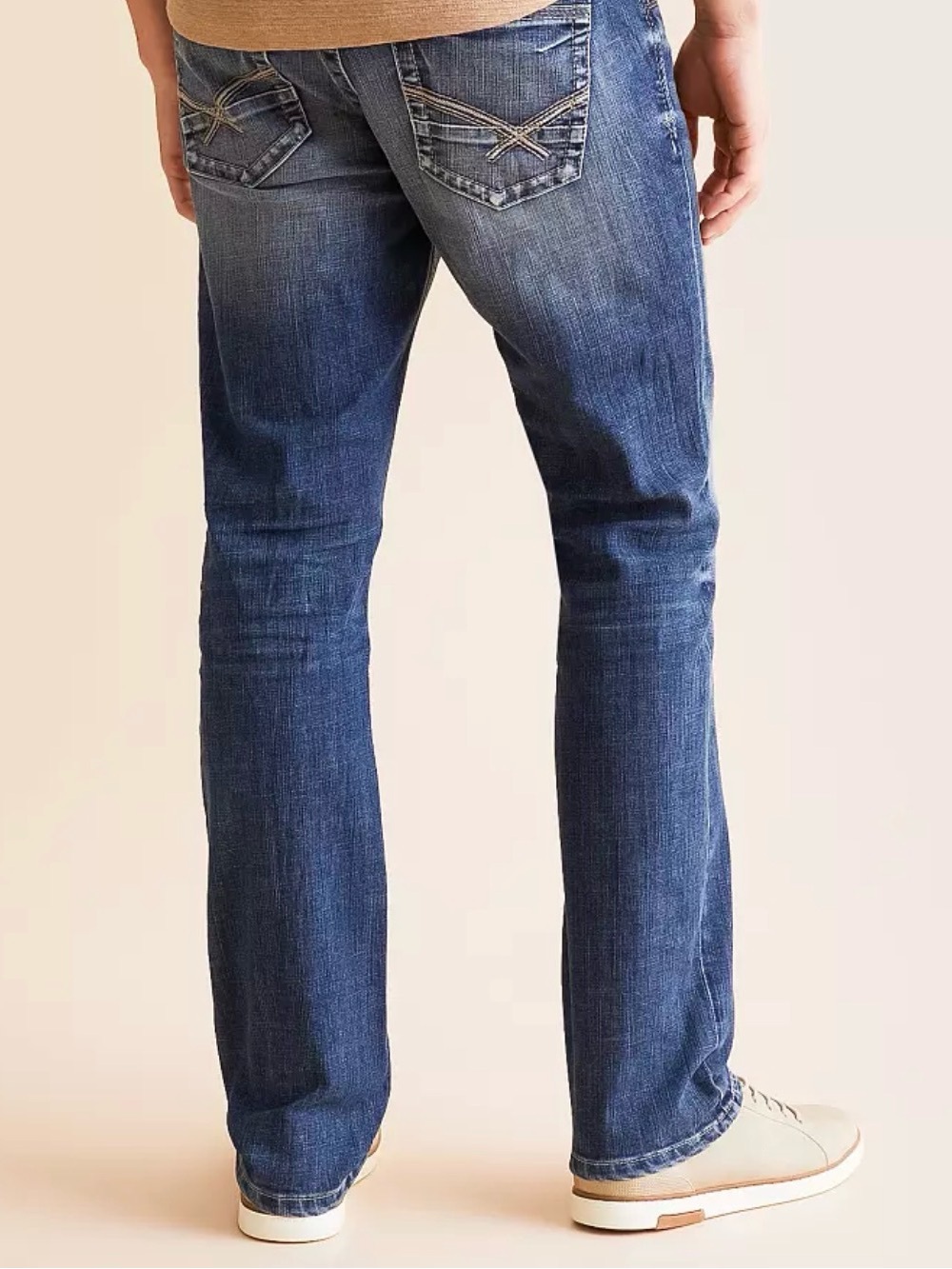 BKE Men's Medium Blue Straight-Leg Jeans